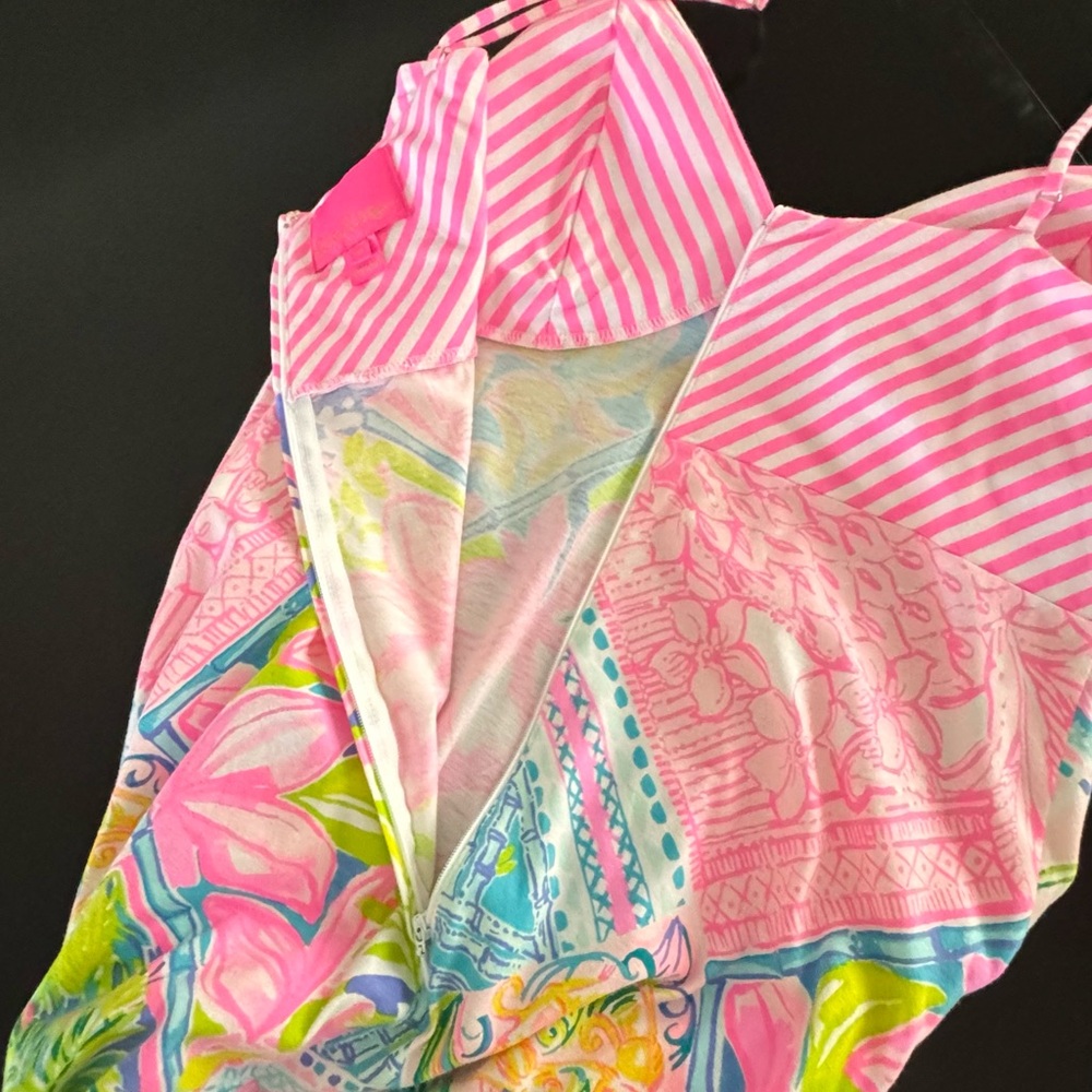Lilly Pulitzer Maldives Maxi Dress in Multi Block Party Engineered Size 8 - Picture 10 of 13